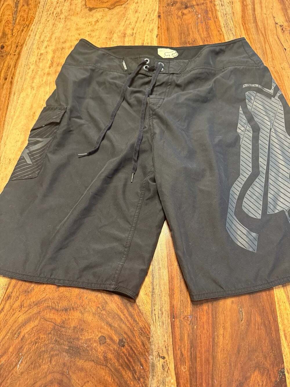 Fox Racing Men's Board Shorts Black Large Logo Size 36